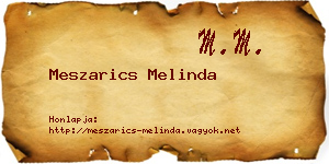 Meszarics Melinda névjegykártya